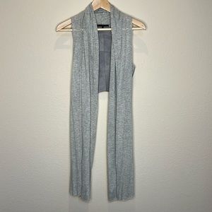Beautiful People Gray Leather and Fabric Vest Sz P